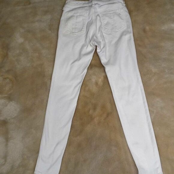 Rag & Bone Skinny White Zipper Capri Jeans Size 26 - Picture 12 of 13